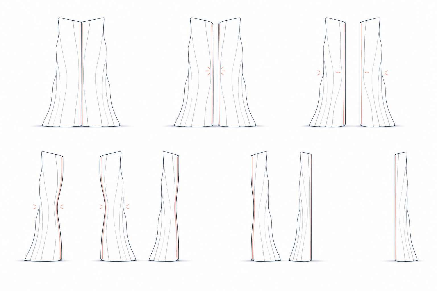 Hajimari 6-state official expression and pose sheet