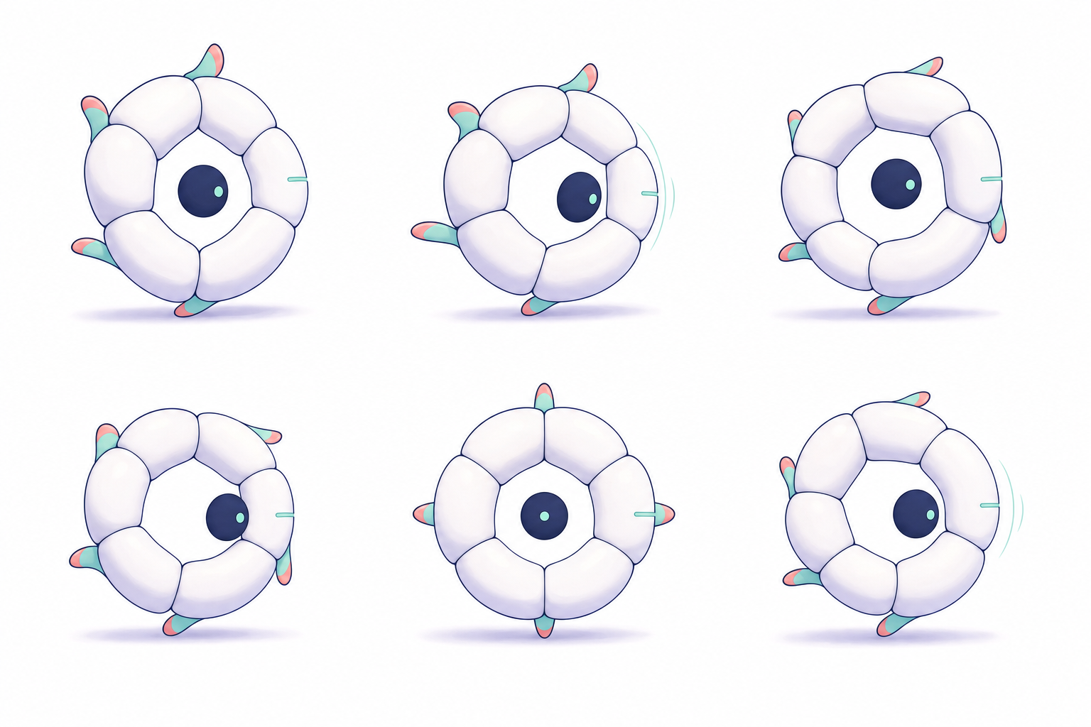 Mawashiro 6-state official expression and pose sheet