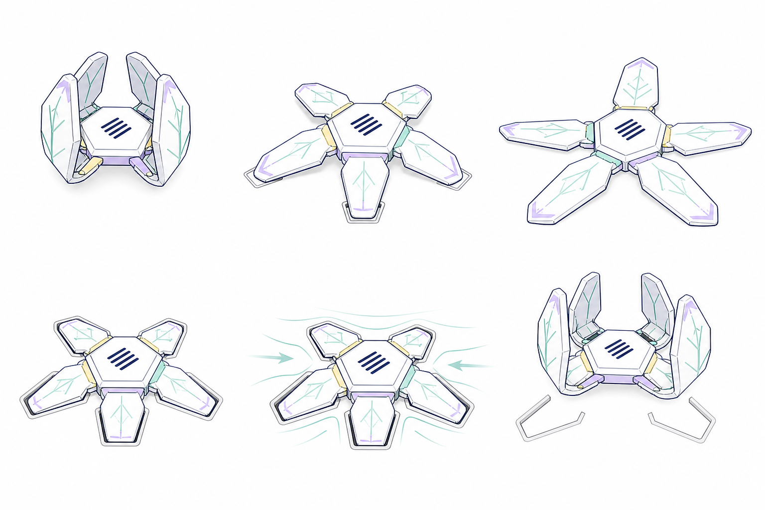 Nezuka 6-state official expression and pose sheet