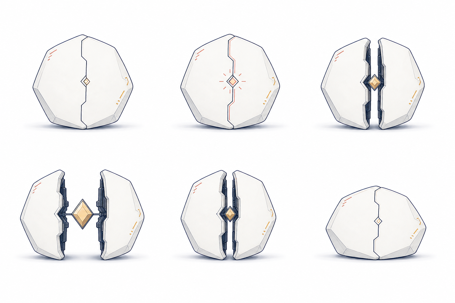 Sukimae 6-state official expression and pose sheet