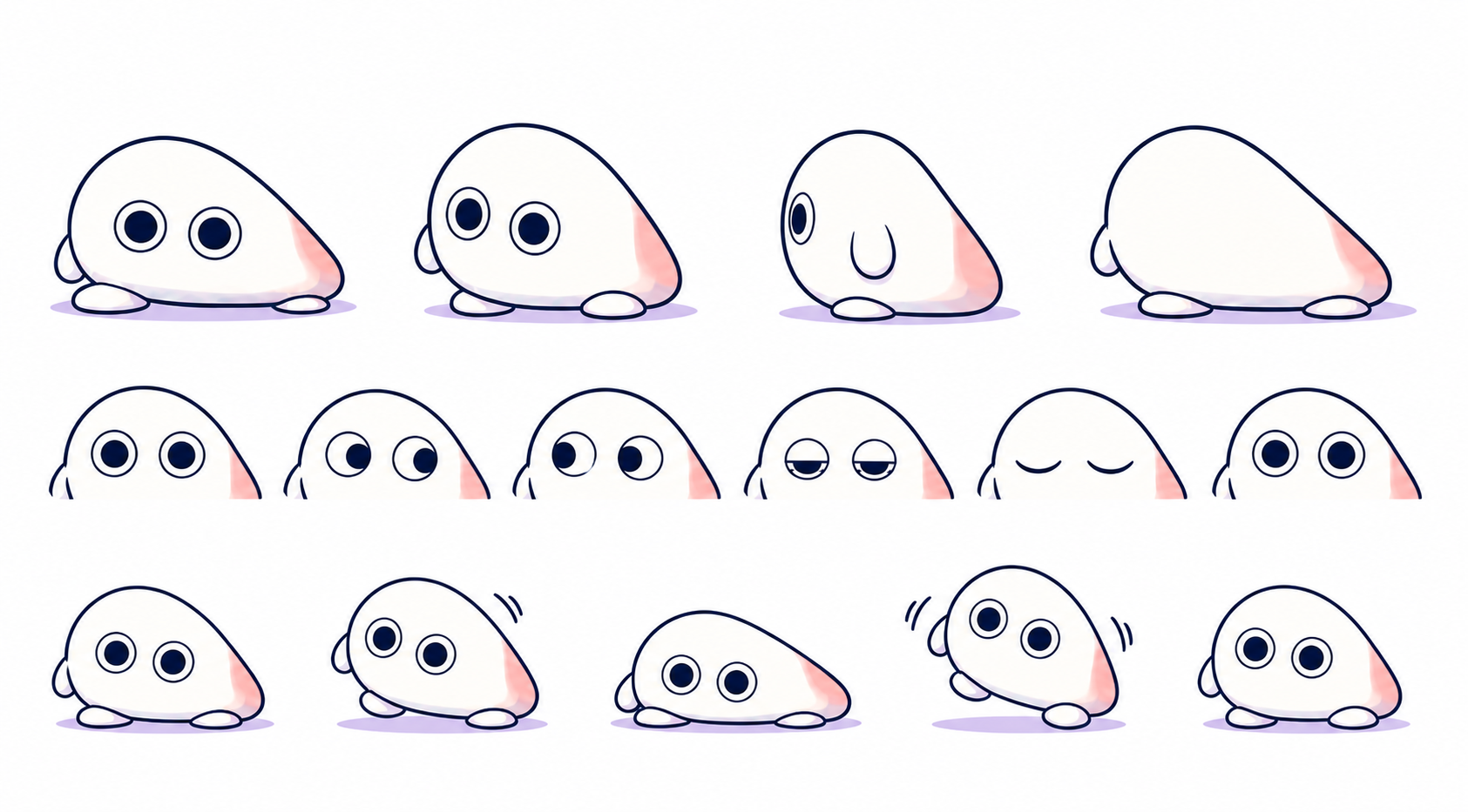 Yorikakari 6-state official expression and pose sheet